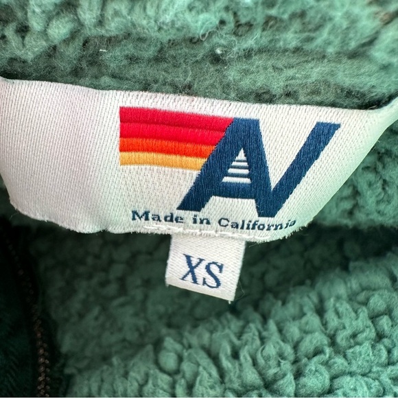 Aviation nation TEDDY UNISEX HALF ZIP  JACKET -GARDEN GREEN - Picture 9 of 15